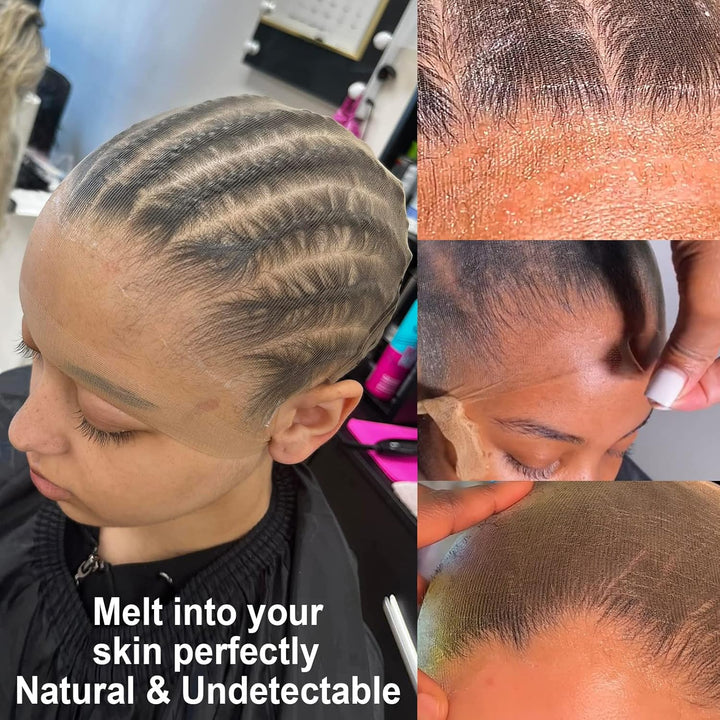 Skinlike HD Wig Cap, 4 Pieces Invisible and Sheer Breathable Ultra-Thin Stretchy Stocking Caps for Lace Front Wigs