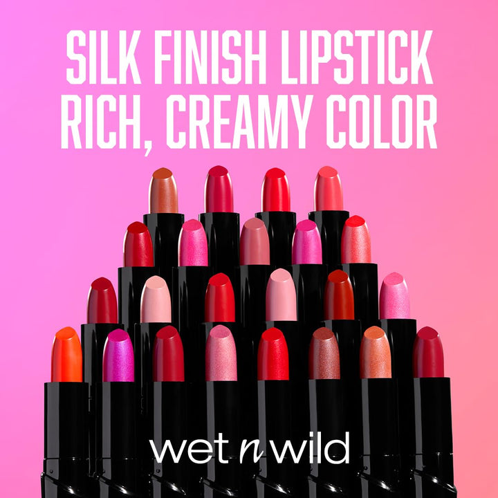 Silk Finish Lipstick, Hydrating Rich Buildable Lip Color, Formulated with Vitamins A,E, & Macadamia for Ultimate Hydration, Cruelty-Free & Vegan - Cherry Frost