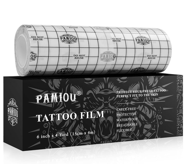 Tattoo Aftercare Second Skin Tattoo Cover up Patch - 6 Inches X 2 Yards Tattoo Wrap, Breathable, Waterproof, Transparent, Latex-Free Film, Protective Tape for Skin Recovery
