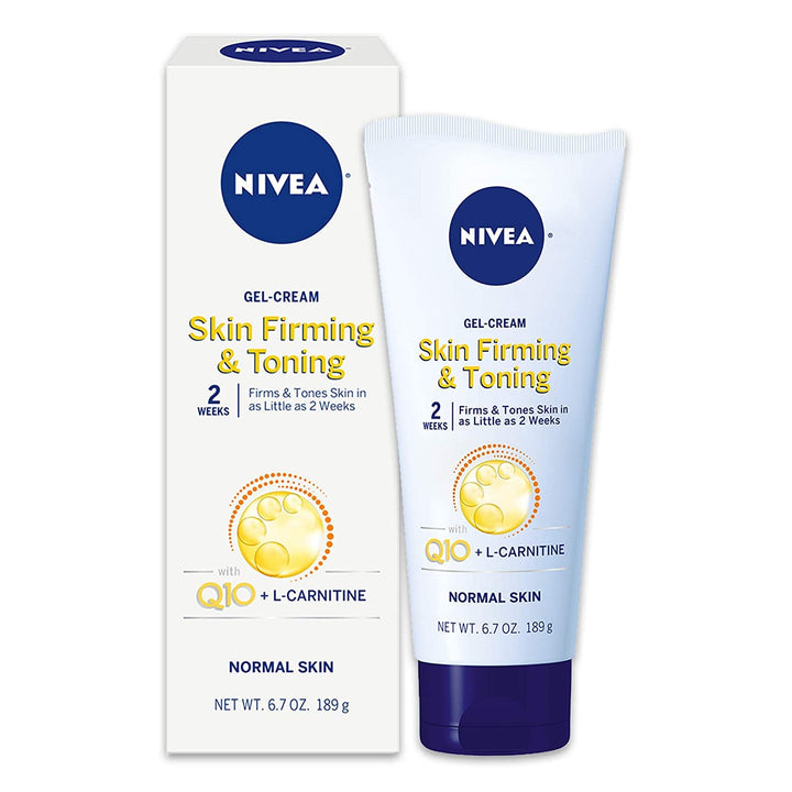 Skin Firming & Toning Body Gel Cream with Q10, Hyaluronic Acid and Vitamin C, Clinically Tested Skin Firming & Toning Cream, 72-Hour Moisture, 6.7 Oz Tube