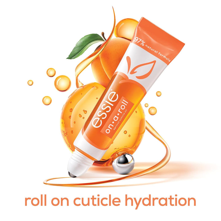 Nail Care, Apricot Cuticle Oil and Nail Treatment, 8-Free Vegan, on a Roll, 0.46 Fl Oz