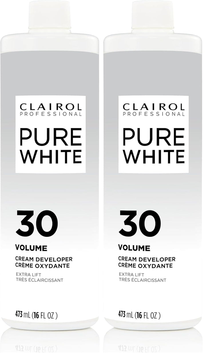 Pure White 30 Volume Hair Developers for Lightening & Gray Coverage