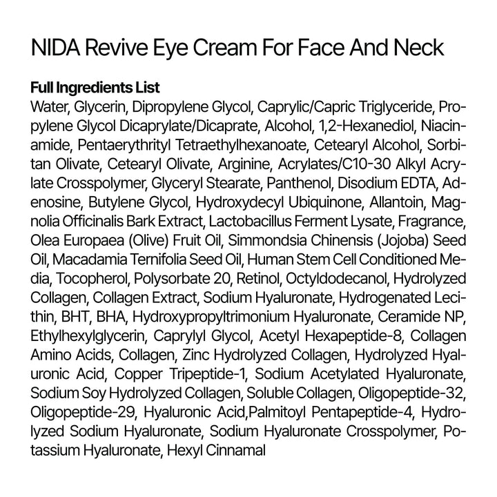 Revive Eye Cream for Face and Neck | Probiotic Solution, Retinal, Peptide | Wrinkles, Fine Lines, Cell Turnover, Firm Skin Texture, Radiant Skin, Moisture Retention | 1.35 Fl. Oz., 40Ml
