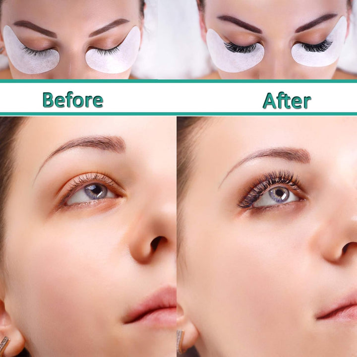 50 Pairs Set under Eye Pads,Eyelash Extension Gel Patches, Lash Extension Lint Free under Hydrogel Eye Mask Pads Beauty Tool. (Pink)