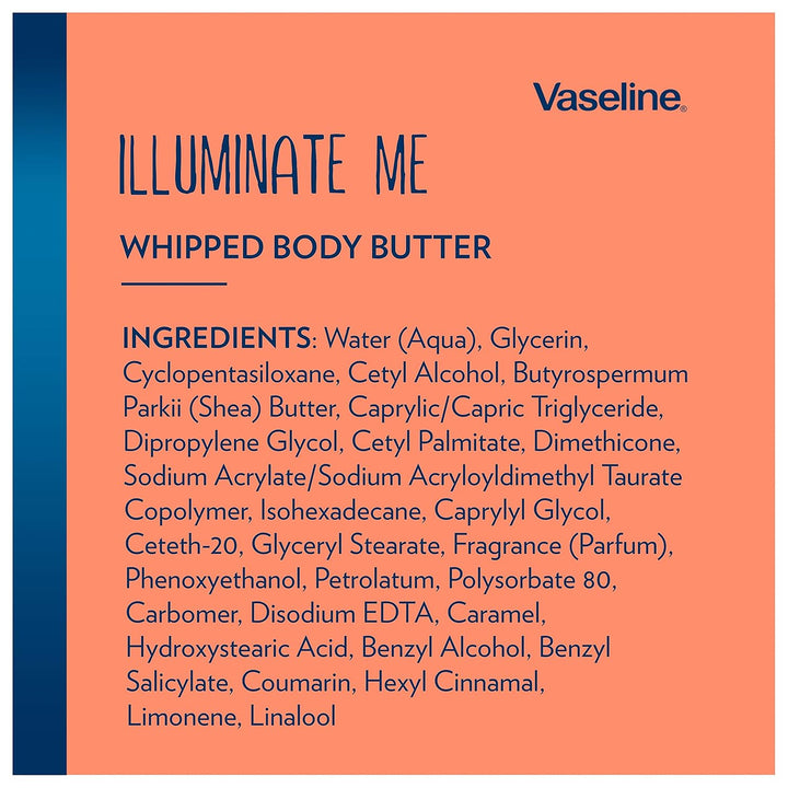 Illuminate Me Shea Butter Whipped Body Butter for Melanin Rich Skin Provides 24 Hour Moisturization for Dry Skin 11 Oz
