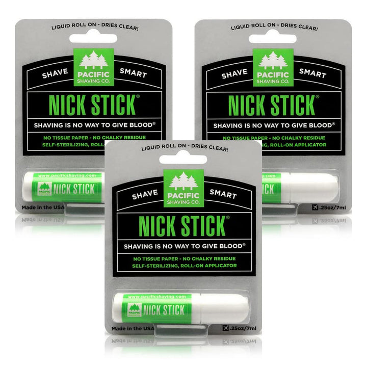 Nick Stick - a Shave Essential - Puts Nicks in Their Place - Liquid Roll-On Applicator, Dries Clear - with Vitamin E & Aloe Vera (0.25 Oz, 2 Pack)