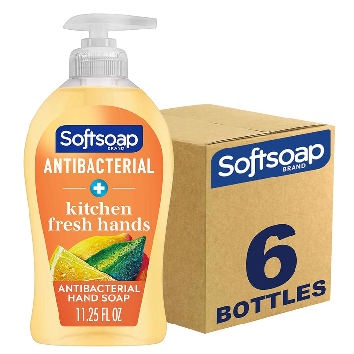 44571 Antibacterial Hand Soap, Crisp Clean, 11 1/4 Oz Pump Bottle, 6/Carton