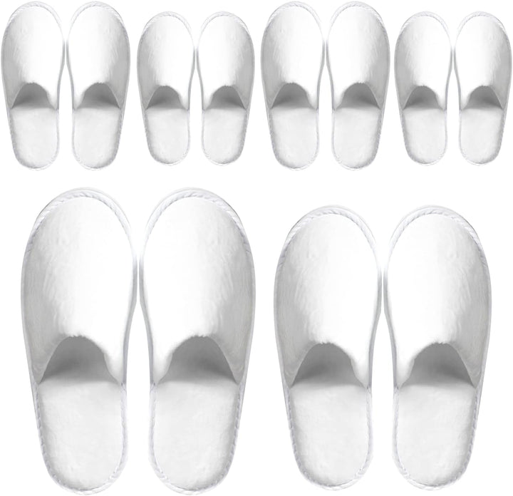 6-10 Pairs Spa Slippers, Non Slip Disposable Slippers for Guest, Washable Reusable, Which Can Be Used as Women Men, House, Indoor, Bathroom, Bedroom, Hotel, Bride Slippers