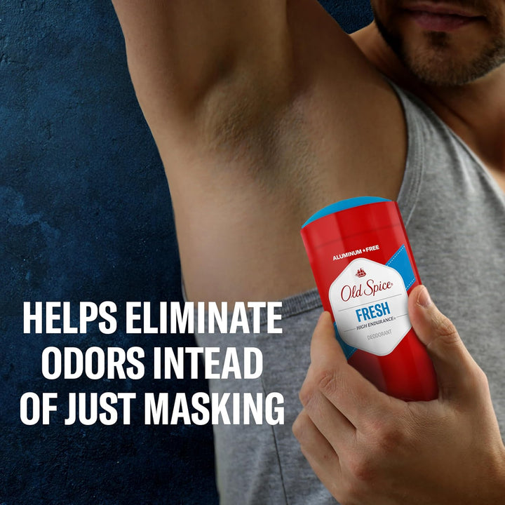 Aluminum Free Deodorant for Men, High Endurance, 24/7 Sweat Defense & Odor Protection, 24/7 Freshness & Lasting Scent, Fresh Scent, 3.0 Oz (Pack of 2)