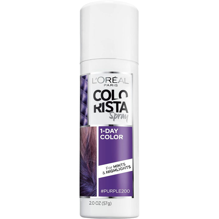 Colorista 1-Day Washable Temporary Hair Color Spray, Silver, 2 Ounce