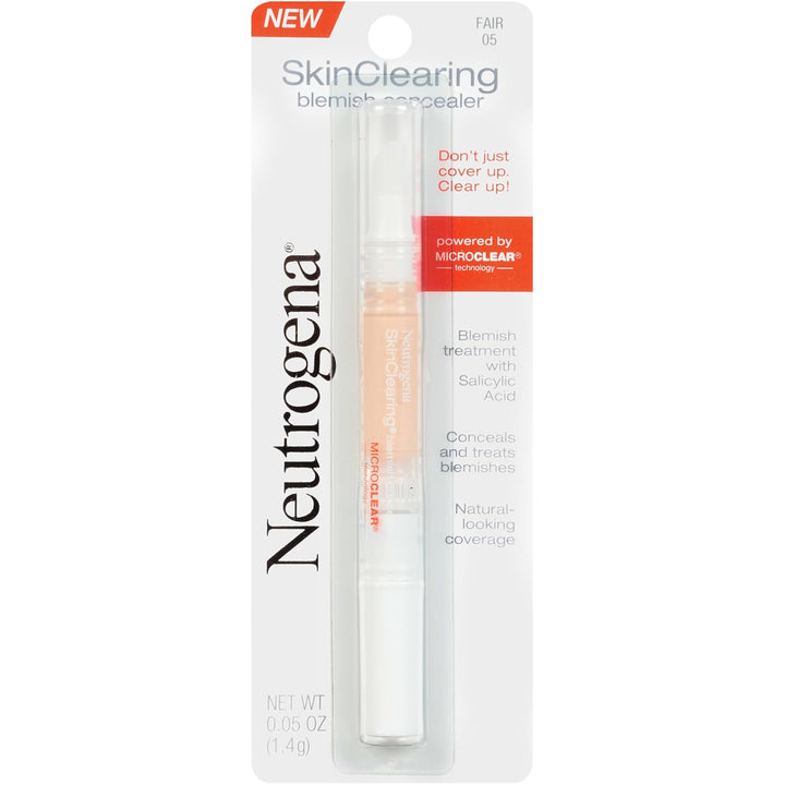 Skinclearing Blemish Concealer Face Makeup with Salicylic Acid Acne Medicine, Non-Comedogenic and Oil-Free Concealer Helps Cover, Treat & Prevent Breakouts, Light 10,.05 Oz
