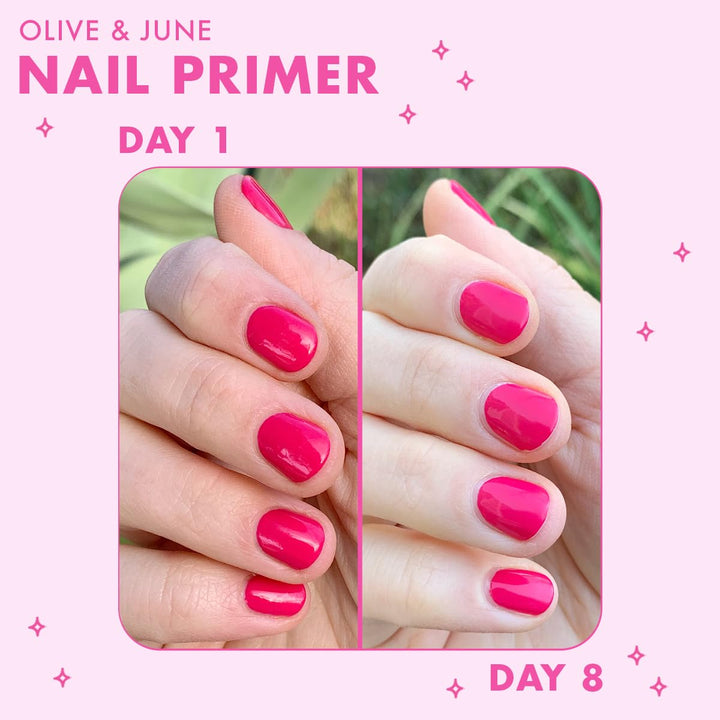 Nail Primer | Increase Polish Wear Time by 2–3 Days | Smooths Application & Boosts Durability | 15-Free, Vegan, Cruelty-Free | Nail Prep Formula for Long-Lasting Manicures & Pedicures