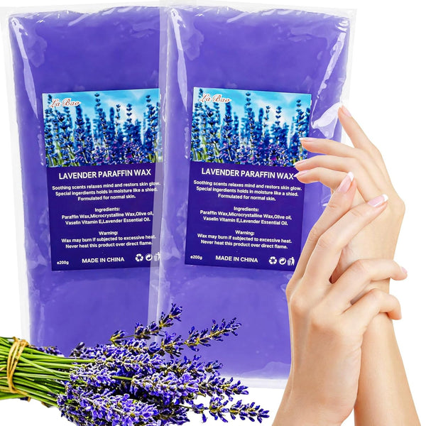 Paraffin Wax for Hand and Feet - 2 Pack Lavender Scented Paraffin Wax Refills Hand Wax for Dry Skin, Hydration Nourish