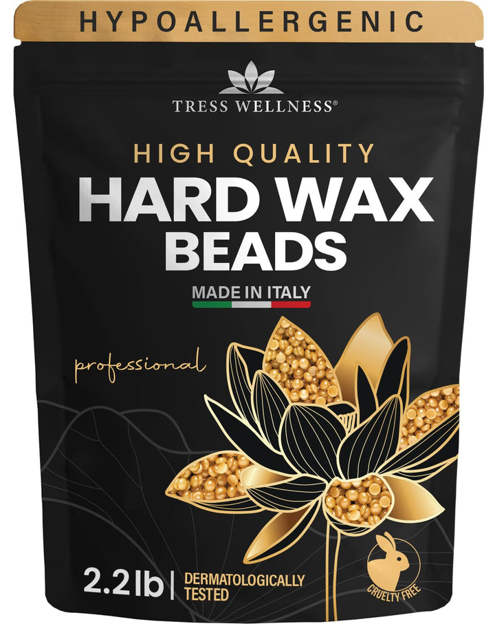 Wax Beads for Sensitive Skin - Safe for Face & Skin - Dermatologically Tested - At-Home Kit for Face, Bikini, Brazilian & Full Body - Bikini Star 1.2Lb
