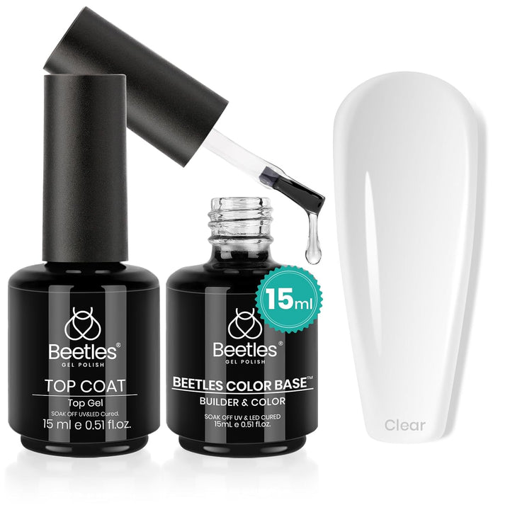 No Wipe Gel Top Coat - Clear Color Top Coat Gel Nail Polish Shine Finish and Long Lasting, Soak off Nail Lamp, 15Ml Christmas Nails Gifts for Girls