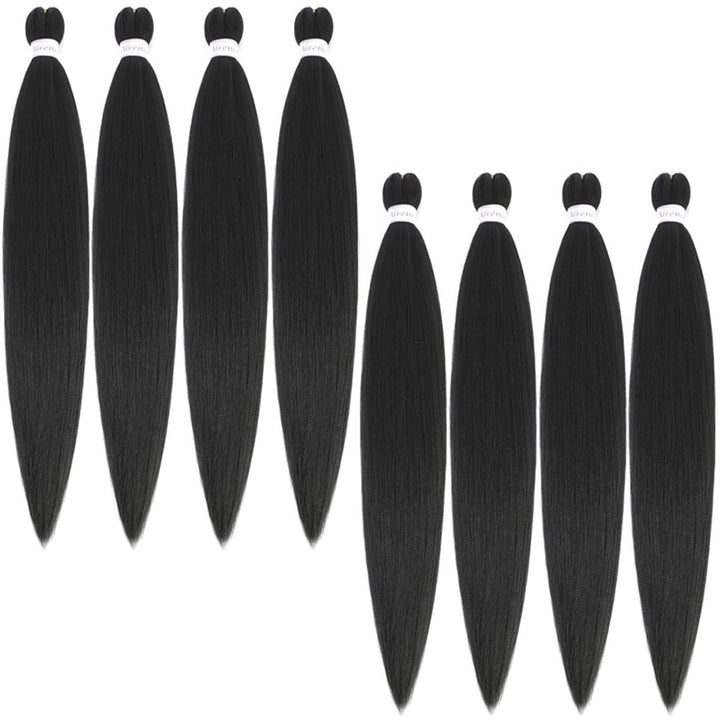 Purple Braiding Hair Pre Stretched Long Braid 30 Inch 2 Packs Professional Braiding Hair Extensions Synthetic Crochet Twist Braids (30 Inch, Purple)