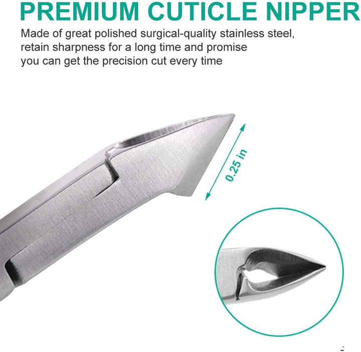 Cuticle Trimmer, Non-Slip Professional Cuticle Nipper Stainless Steel Cutter