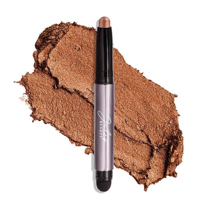Eyeshadow 101 Cream-To-Powder Waterproof Shadow Stick – Champagne Shimmer – Long-Lasting, Crease-Proof, Medium Golden-Beige Shimmer Cream Eyeshadow with Built-In Smudger