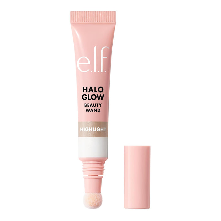Halo Glow Highlight Beauty Wand, Liquid Highlighter Wand for Luminous, Glowing Skin, Buildable Formula, Vegan & Cruelty-Free,Champagne Campaign