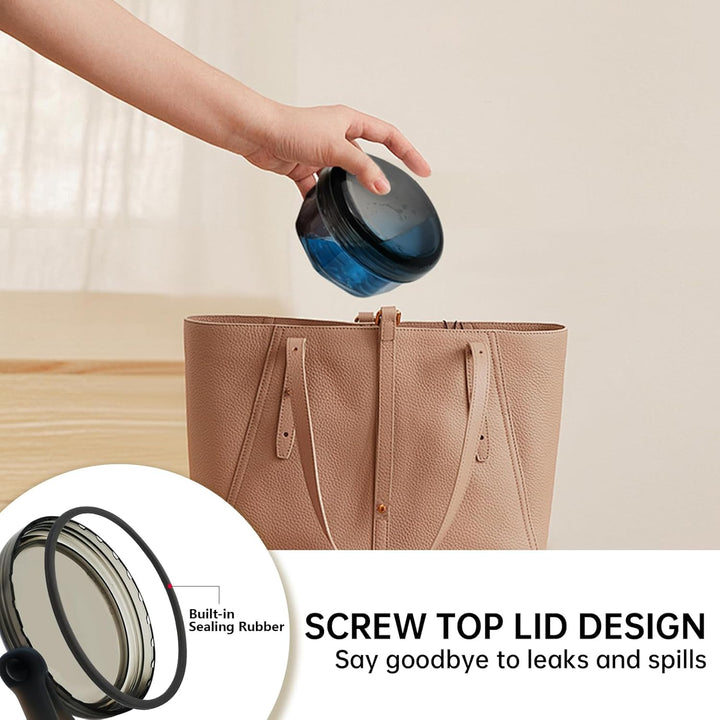 Leak Proof Denture Cups for Soaking Dentures, Partial Denture Bath Case Travel Retainer Cleaning Container Case with Brush for Aligner, Denture, Mouth Guard - Transparent Black