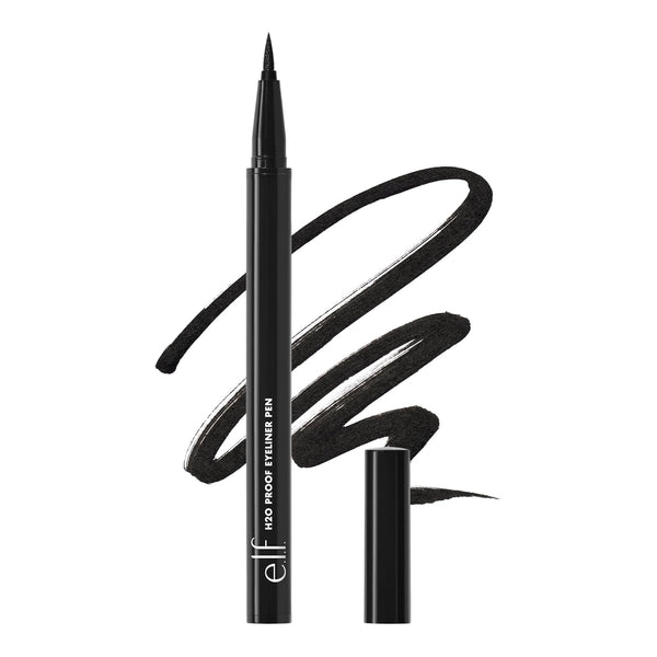 H2O Proof Eyeliner Pen, Felt Tip, Waterproof, Long-Lasting, High-Pigmented Liner for Bold Looks, Vegan & Cruelty-Free, Jet Black. 0.02 Fl Oz