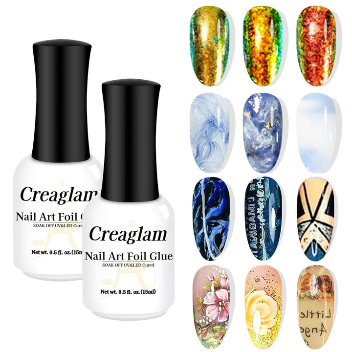 Nail Foil Glue Gel: Nail Art Foil for Foil Stickers Nail Glue Foil Transfer Gel - 15ML Transfer Glue Nail Art Manicure DIY Enthusiasts - Required LED Lamp Soak Off