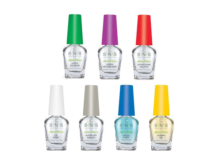 SNS Base Coat Nail Polish for Nail Dip Powder Set, 4 Pack - Long-Lasting & Fast-Drying Nail Strengtheners Gel Base for Quality Colors - Low-Odor Dipping Powder Polish, No UV Lamp Required, 0.5 Oz