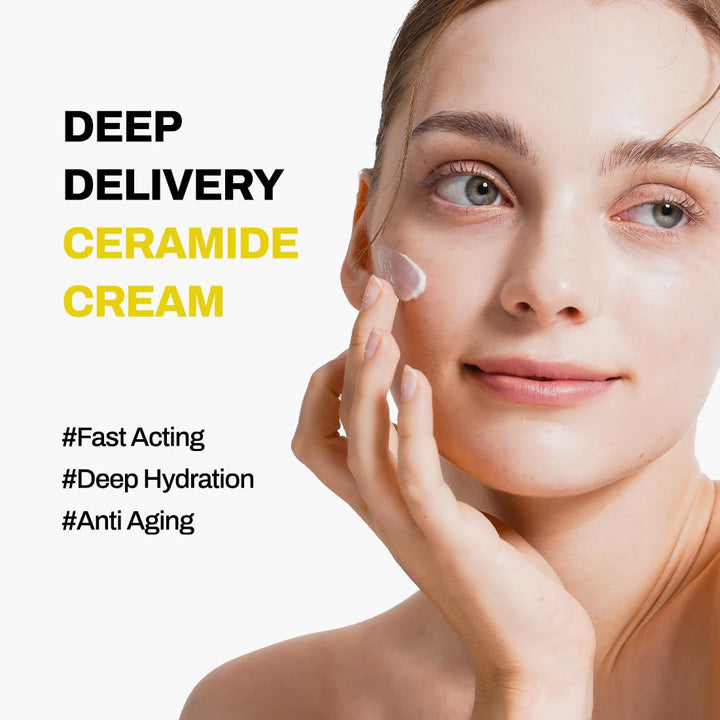 Dermishuttle DD Cream Deep Hydration Intensive Smoothness Face, Neck and Hand with Peptide, Ceramide, Hyaluronic Acid, anti Aging Wrinkles Cream, Korean Skincare Moisturizer (50G)
