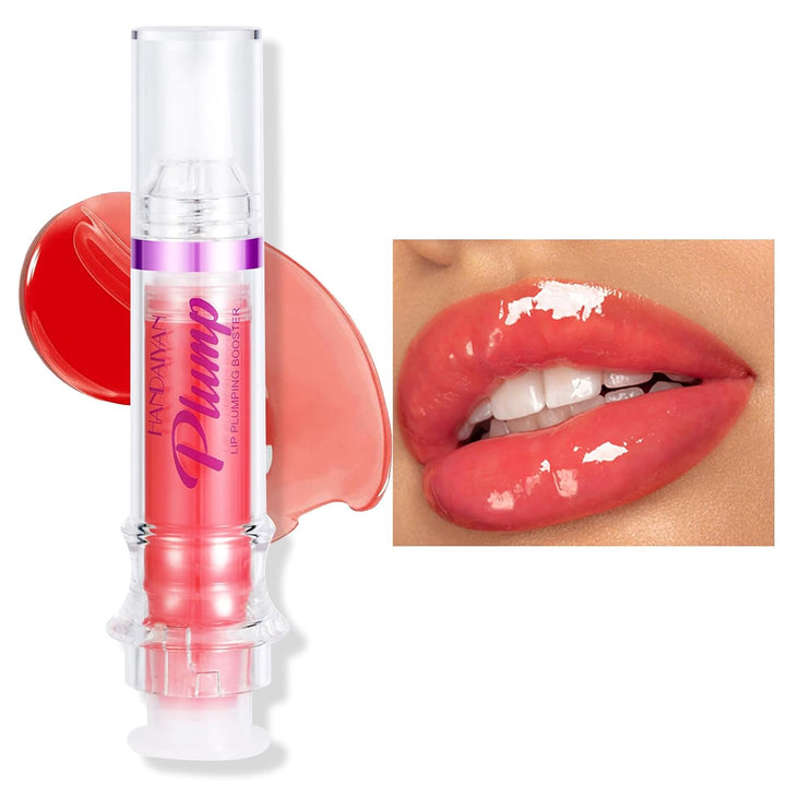 Lip Plumper Gloss, Natural Spicy Lip Plumping Booster, Ultra-Hydrating & Nourishing Plump Lip Plumper, Glossy Finish Fuller Lip Plumping Oil for Women Girls, 01#