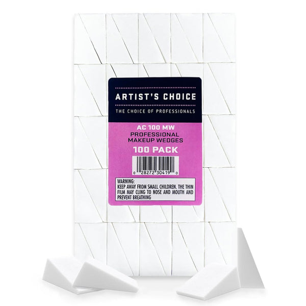 100 Pack Makeup Sponge Mini Applicator Wedges, Triangle Cosmetic Sponges for Foundation, Blush, Eye Shadow, Blending, Latex Free, Perfect for Face Painting and Halloween Makeup