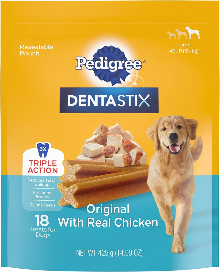 Dentastix Large Breed Dog Treats, Fresh Flavor, 1.46 Lb. Bag (28 Treats)
