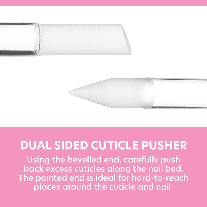 Glass Cuticle Pusher - Dual Ended Manicure Stick - Premium Czech Tools