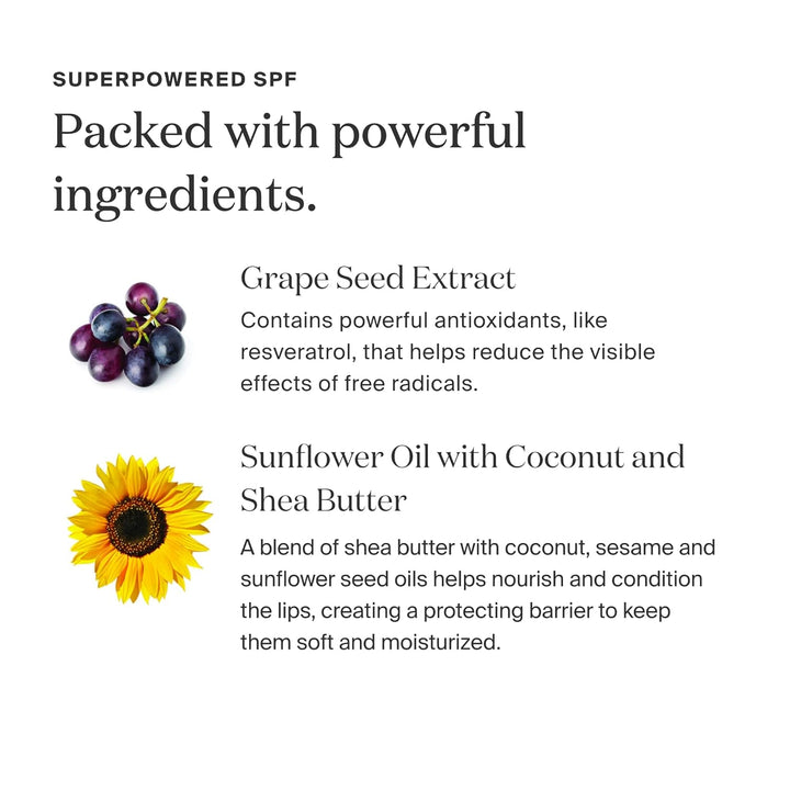 Lipscreen Shine SPF 40, 0.34 Fl Oz - Water-Resistant Clear Lip Gloss - Broad Spectrum SPF Lip Balm with Grape Seed Extract, Sunflower Seed Oil & Kelp Extract - Non-Sticky Formula