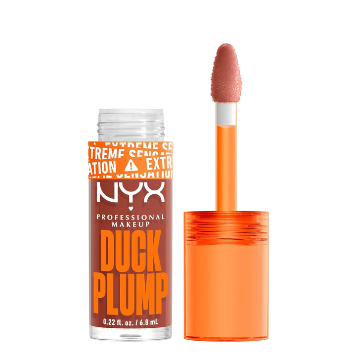 Duck Plump High Pigment Lip Gloss, Lip Plumper Gloss with Spicy Ginger - Clearly Spicy