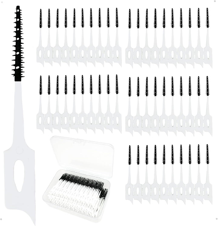 300 Pieces Dual-Use Interdental Brushes Soft Silicone, Disposable Dental Picks,Premium Dental Floss Picks for Effective Teeth Cleaning(200Pcs Green+100Pcs Blue)