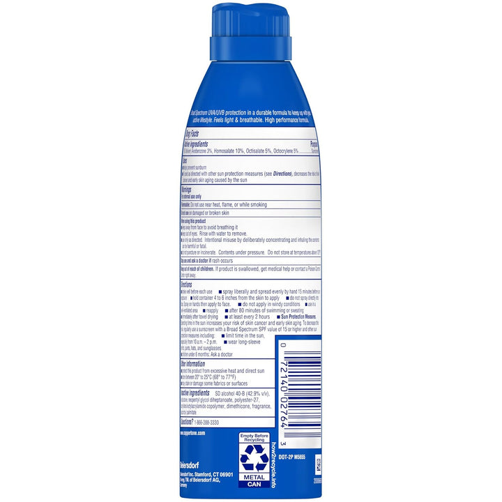 Sport Sunscreen Spray SPF 50, Sweat, Heat and Water Resistant Sunblock, Lightweight, Oxybenzone Free, Spray Sunscreen Bulk Pack, 5.5 Oz Bottle, Pack of 3 (Packaging May Vary)