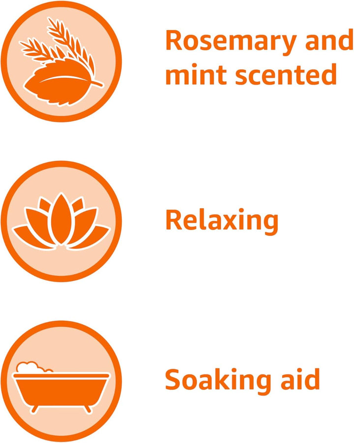 Epsom Salt Soaking Aid, Rosemary & Mint Scent, 3 Pound (Pack of 1) (Previously Solimo)