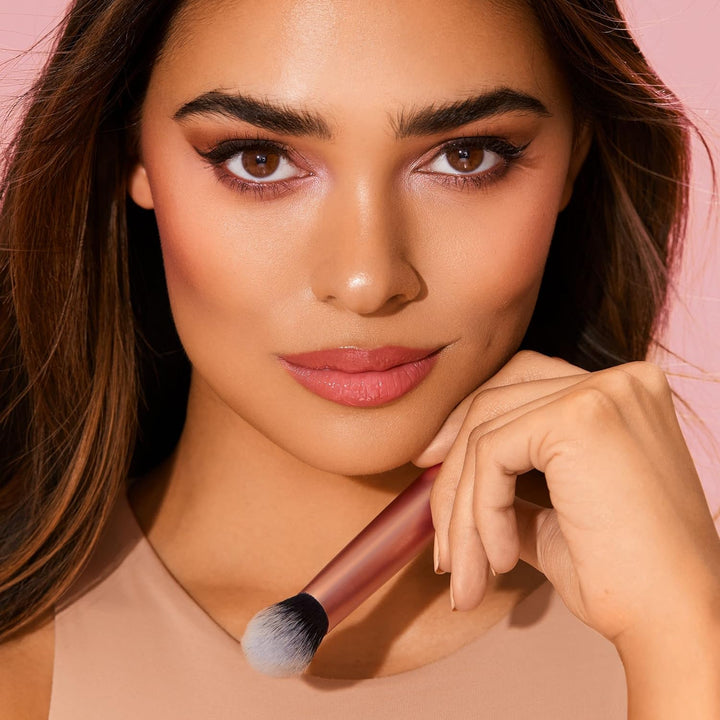 Expert Face Professional Foundation Makeup Brush for Even Streak Free Application, Dense Bristles for Buffing, Orange, 1 Count