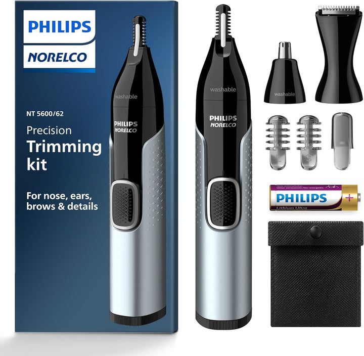 Philips Nose Trimmer 5000 for Nose, Ears, Eyebrows Trimming Kit, NT5600/62