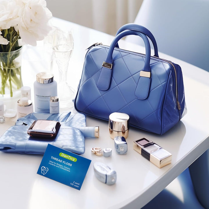 840D Fluffy Floss Threaders,Deep Clean Dental Floss for Braces, Bridges, and Implants,Super Floss Pre-Cut (100 Count (Pack of 2))