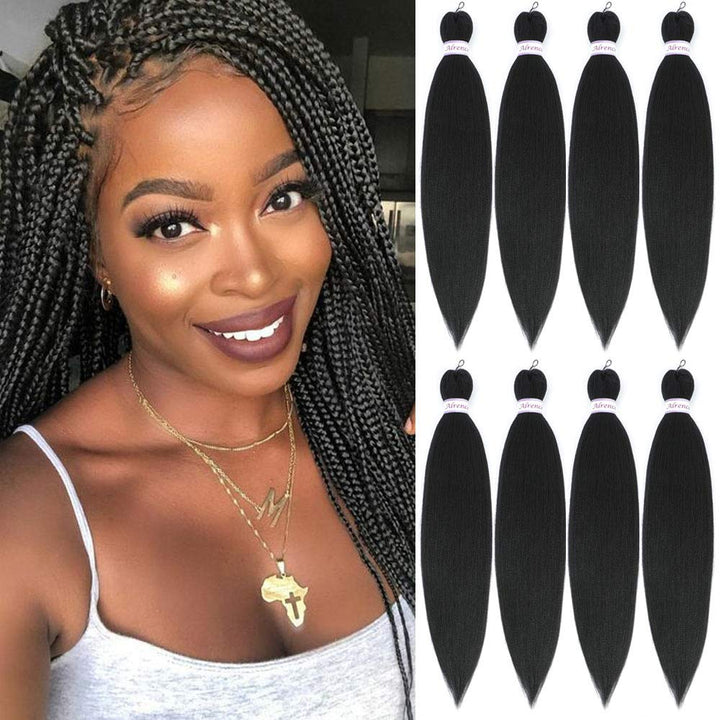 Purple Braiding Hair Pre Stretched Long Braid 30 Inch 2 Packs Professional Braiding Hair Extensions Synthetic Crochet Twist Braids (30 Inch, Purple)