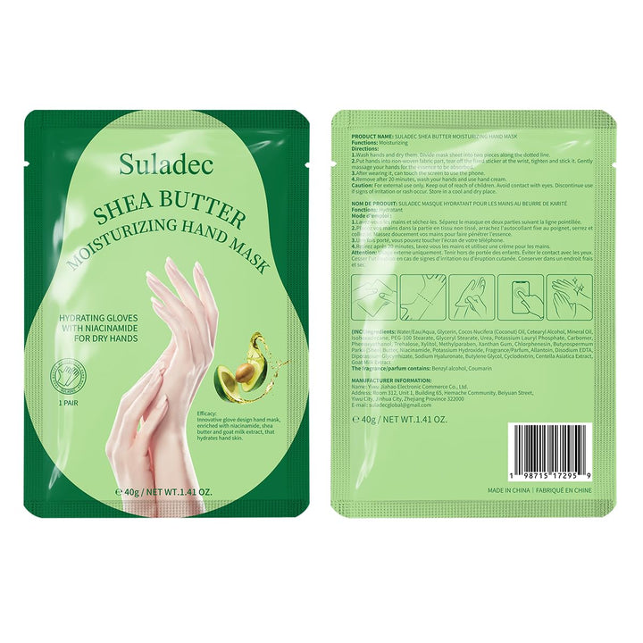 Moisturizing Hand Mask with Shea Butter and Goat Milk, Hydrating Hand Masks for Dry Cracked Hands, Dry Skin Moisturizer for Soft and Smooth Touch Hands - Men Women - 5 Pairs