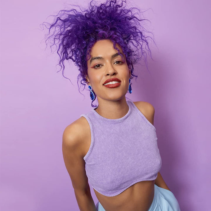 Vegan and Cruelty-Free Semi-Permanent Hair Color Dye (8 Fl Oz, PURPLE AF)