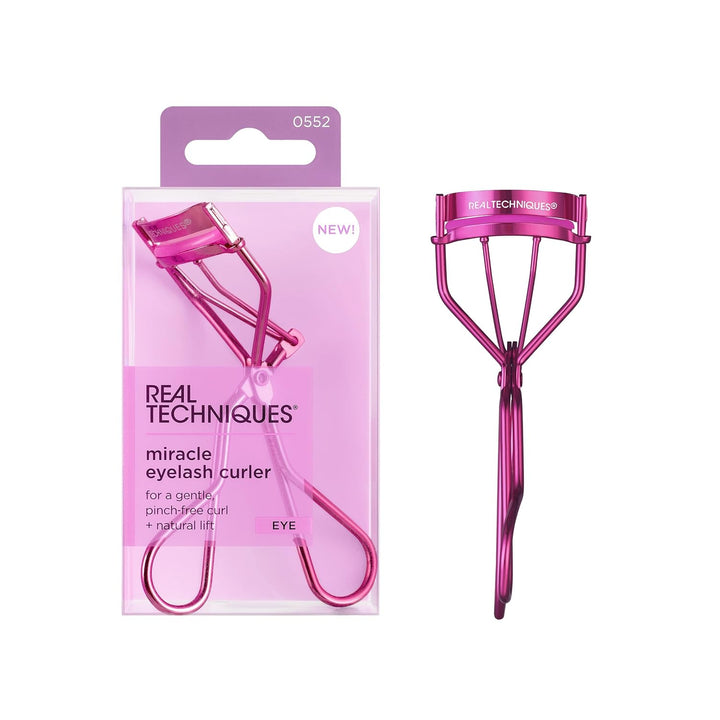Miracle Eyelash Curler, Gentle Lash Tool for Lifted Lashes, Use with Mascara for Extra Volume, Travel-Size Lash Curler, Comfort Grip & Pinch-Free Design, Pink, Cruelty-Free, 1 Count