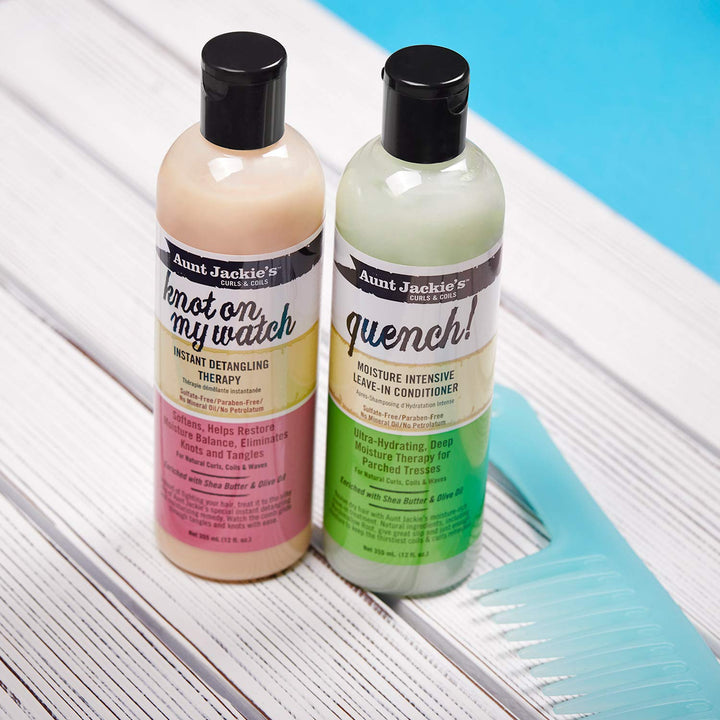 Curls and Coils Knot on My Watch Instant Hair Detangling Therapy for Natural Curls, Coils and Waves, Enriched with Shea Butter, 16 Oz