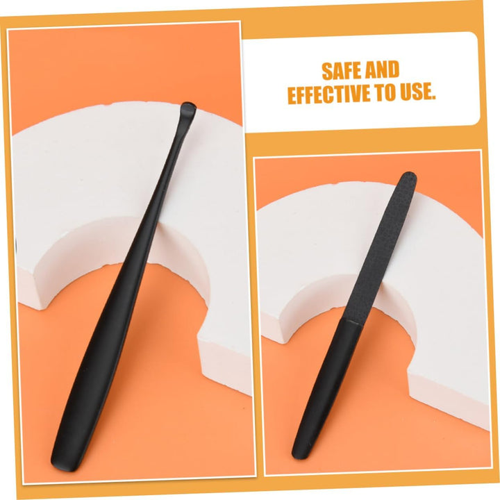 Stainless Steel Cuticle Trimmer Tool Kit 4-Piece Nail Care Set for Manicure and Pedicure Includes Dead Skin Forks and Cuticle Pusher Suitable for Home and Professional Use