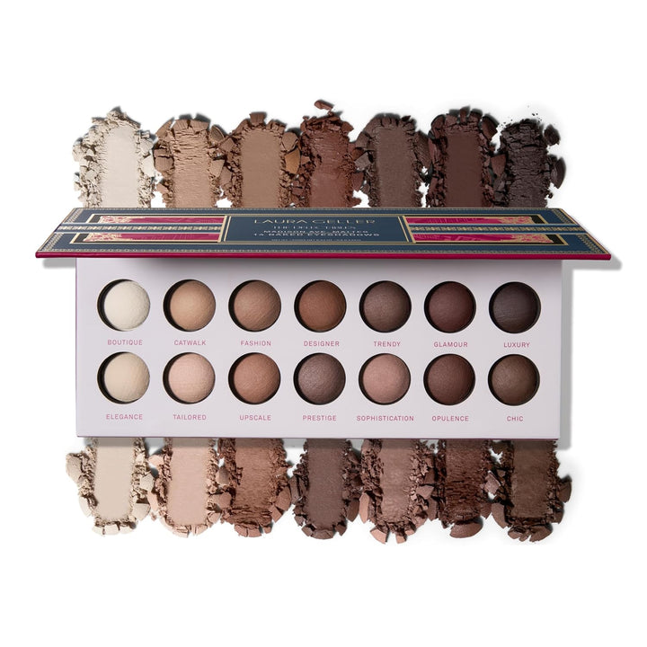 the Delectables Earthy Essentials Baked Eyeshadow Palette | 14 Pigmented Eyeshadows Blendable Natural Look