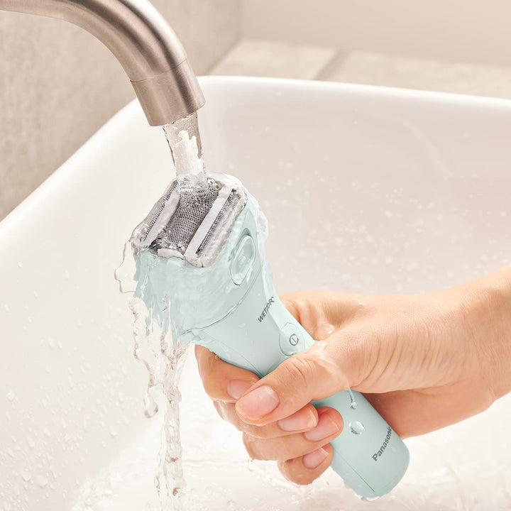 Electric Bikini Trimmer, Women'S Waterproof, Full-Body Cordless Electric Razors for Women with Bikini Attachments, 3 Hypoallergenic Blades, for Travel, Shower and Everyday Use - ES-AWL6AG