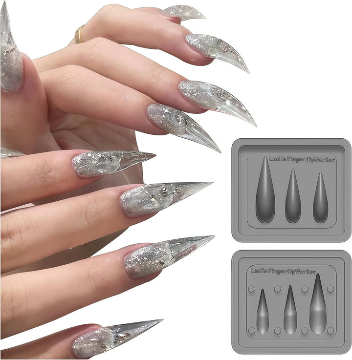 3D Nail Molds Heart, Stars, Starburst Nails Charms Design, Silicone Tool Art Y2K Decoration