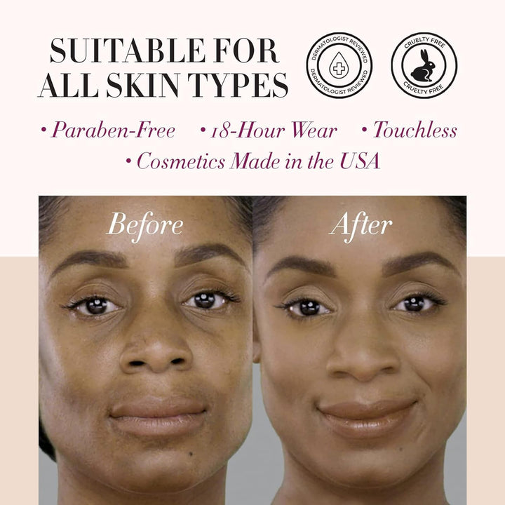 Air Icon Makeup Airbrush System and 4-Piece Foundation Starter Kit, Medium Coverage - Quick, Easy & Long Lasting Application - Includes Silk 4-In-1 Foundation, Highlighter & Blush